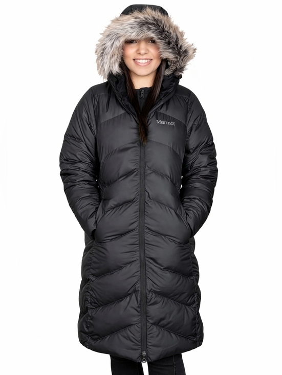 Marmot Jackets & Blazers - Marmot | Women's 'Montreaux' Black Insulated Long Puffer Coat, Size S